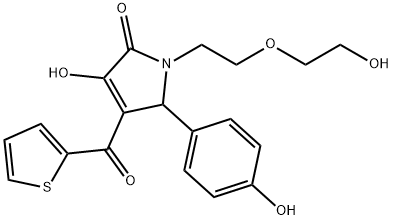 3-hydroxy-1-[2-(2-hydroxyethoxy)ethyl]-5-(4-hydroxyphenyl)-4-(2-thienylcarbonyl)-1,5-dihydro-2H-pyrrol-2-one Structure