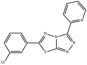 6-(3-chlorophenyl)-3-(2-pyridinyl)[1,2,4]triazolo[3,4-b][1,3,4]thiadiazole 结构式