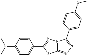 N-{4-[3-(4-methoxyphenyl)[1,2,4]triazolo[3,4-b][1,3,4]thiadiazol-6-yl]phenyl}-N,N-dimethylamine Structure