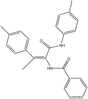 N-[2-(4-methylphenyl)-1-(4-toluidinocarbonyl)-1-propenyl]benzamide Structure