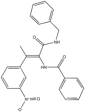 N-(1-[(benzylamino)carbonyl]-2-{3-nitrophenyl}-1-propenyl)benzamide Structure