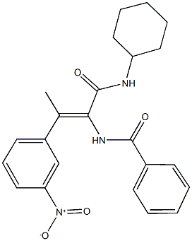 N-(1-[(cyclohexylamino)carbonyl]-2-{3-nitrophenyl}-1-propenyl)benzamide Struktur
