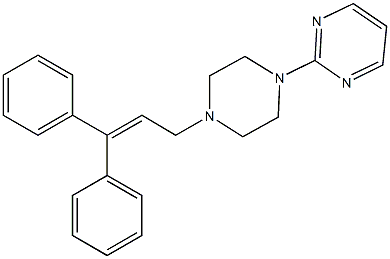 2-[4-(3,3-diphenyl-2-propenyl)-1-piperazinyl]pyrimidine Struktur