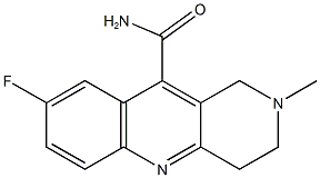 8-fluoro-2-methyl-1,2,3,4-tetrahydrobenzo[b][1,6]naphthyridine-10-carboxamide 化学構造式