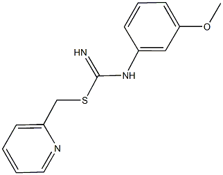 2-pyridinylmethyl N-(3-methoxyphenyl)imidothiocarbamate 化学構造式