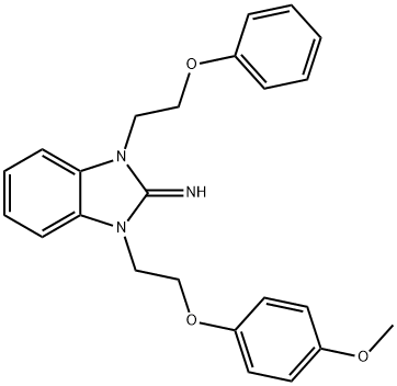 845288-51-9 1-[2-(4-methoxyphenoxy)ethyl]-3-(2-phenoxyethyl)-1,3-dihydro-2H-benzimidazol-2-imine
