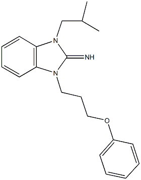 1-isobutyl-3-(3-phenoxypropyl)-1,3-dihydro-2H-benzimidazol-2-imine Structure