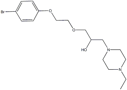 1-[2-(4-bromophenoxy)ethoxy]-3-(4-ethyl-1-piperazinyl)-2-propanol Structure