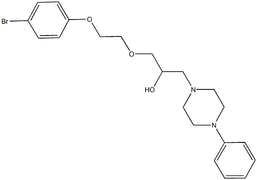 1-[2-(4-bromophenoxy)ethoxy]-3-(4-phenyl-1-piperazinyl)-2-propanol Structure