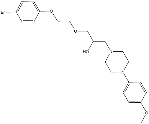 1-[2-(4-bromophenoxy)ethoxy]-3-[4-(4-methoxyphenyl)-1-piperazinyl]-2-propanol Struktur