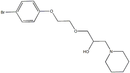 1-[2-(4-bromophenoxy)ethoxy]-3-(1-piperidinyl)-2-propanol Struktur