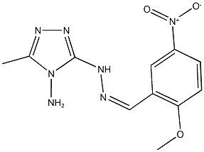 5-nitro-2-methoxybenzaldehyde (4-amino-5-methyl-4H-1,2,4-triazol-3-yl)hydrazone Structure