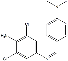 N-(4-amino-3,5-dichlorophenyl)-N-[4-(dimethylamino)benzylidene]amine 化学構造式