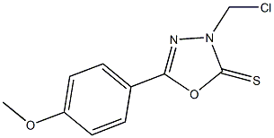 3-(chloromethyl)-5-(4-methoxyphenyl)-1,3,4-oxadiazole-2(3H)-thione Structure