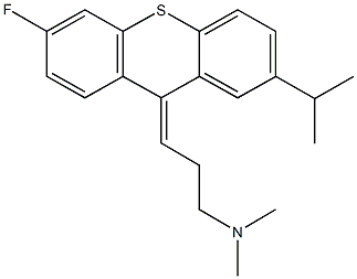 N-[3-(6-fluoro-2-isopropyl-9H-thioxanthen-9-ylidene)propyl]-N,N-dimethylamine Structure