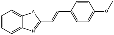 (E)-2-(4-甲氧基苯乙烯基)苯并[D]噻唑 结构式