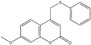 7-methoxy-4-[(phenylsulfanyl)methyl]-2H-chromen-2-one Structure
