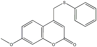 7-methoxy-4-[(phenylsulfanyl)methyl]-2H-chromen-2-one,84669-74-9,结构式