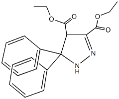 diethyl 5,5-diphenyl-4,5-dihydro-1H-pyrazole-3,4-dicarboxylate Struktur