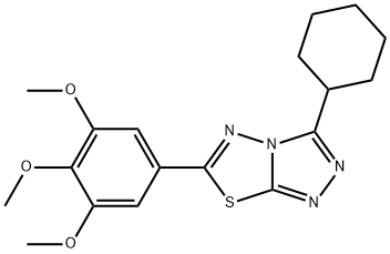 3-cyclohexyl-6-(3,4,5-trimethoxyphenyl)[1,2,4]triazolo[3,4-b][1,3,4]thiadiazole Structure