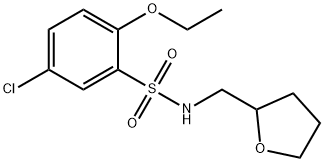 5-chloro-2-ethoxy-N-(tetrahydro-2-furanylmethyl)benzenesulfonamide Structure