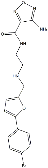 4-amino-N-[2-({[5-(4-bromophenyl)-2-furyl]methyl}amino)ethyl]-1,2,5-oxadiazole-3-carboxamide,847467-61-2,结构式