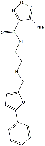 4-amino-N-(2-{[(5-phenyl-2-furyl)methyl]amino}ethyl)-1,2,5-oxadiazole-3-carboxamide 结构式