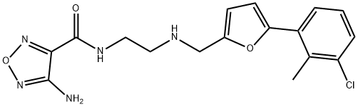 4-amino-N-[2-({[5-(3-chloro-2-methylphenyl)-2-furyl]methyl}amino)ethyl]-1,2,5-oxadiazole-3-carboxamide|