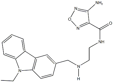 4-amino-N-(2-{[(9-ethyl-9H-carbazol-3-yl)methyl]amino}ethyl)-1,2,5-oxadiazole-3-carboxamide Structure