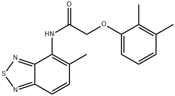 2-(2,3-dimethylphenoxy)-N-(5-methyl-2,1,3-benzothiadiazol-4-yl)acetamide,847471-55-0,结构式