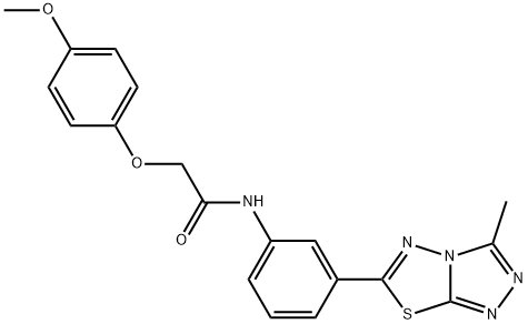 2-(4-methoxyphenoxy)-N-[3-(3-methyl[1,2,4]triazolo[3,4-b][1,3,4]thiadiazol-6-yl)phenyl]acetamide,847474-31-1,结构式