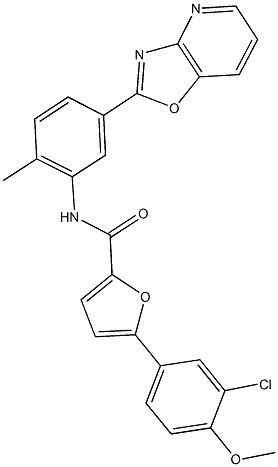 5-(3-chloro-4-methoxyphenyl)-N-(2-methyl-5-[1,3]oxazolo[4,5-b]pyridin-2-ylphenyl)-2-furamide|