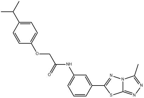 2-(4-isopropylphenoxy)-N-[3-(3-methyl[1,2,4]triazolo[3,4-b][1,3,4]thiadiazol-6-yl)phenyl]acetamide 结构式