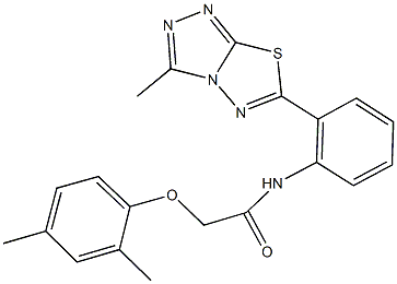 2-(2,4-dimethylphenoxy)-N-[2-(3-methyl[1,2,4]triazolo[3,4-b][1,3,4]thiadiazol-6-yl)phenyl]acetamide Struktur