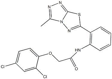 2-(2,4-dichlorophenoxy)-N-[2-(3-methyl[1,2,4]triazolo[3,4-b][1,3,4]thiadiazol-6-yl)phenyl]acetamide Structure