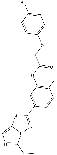 2-(4-bromophenoxy)-N-[5-(3-ethyl[1,2,4]triazolo[3,4-b][1,3,4]thiadiazol-6-yl)-2-methylphenyl]acetamide Structure