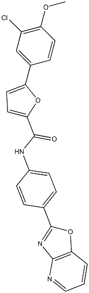 847501-97-7 5-(3-chloro-4-methoxyphenyl)-N-(4-[1,3]oxazolo[4,5-b]pyridin-2-ylphenyl)-2-furamide