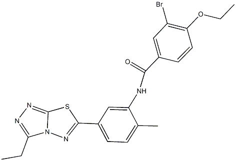 3-bromo-4-ethoxy-N-[5-(3-ethyl[1,2,4]triazolo[3,4-b][1,3,4]thiadiazol-6-yl)-2-methylphenyl]benzamide Struktur
