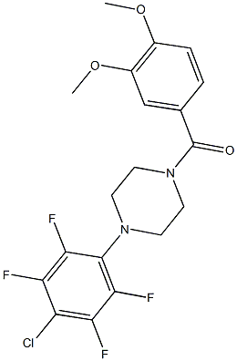 1-(4-chloro-2,3,5,6-tetrafluorophenyl)-4-(3,4-dimethoxybenzoyl)piperazine Structure