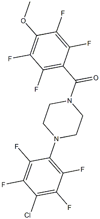 4-{[4-(4-chloro-2,3,5,6-tetrafluorophenyl)-1-piperazinyl]carbonyl}-2,3,5,6-tetrafluorophenyl methyl ether 结构式