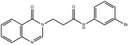 N-(3-bromophenyl)-3-(4-oxo-3(4H)-quinazolinyl)propanamide Structure