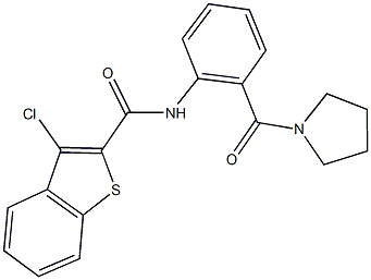 847589-04-2 3-chloro-N-[2-(1-pyrrolidinylcarbonyl)phenyl]-1-benzothiophene-2-carboxamide