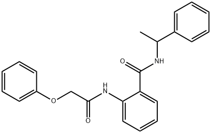 2-[(phenoxyacetyl)amino]-N-(1-phenylethyl)benzamide Structure