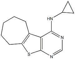 N-cyclopropyl-N-(6,7,8,9-tetrahydro-5H-cyclohepta[4,5]thieno[2,3-d]pyrimidin-4-yl)amine Structure