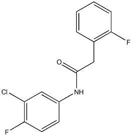 N-(3-chloro-4-fluorophenyl)-2-(2-fluorophenyl)acetamide Structure