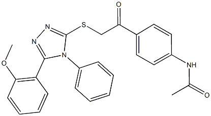 N-[4-(2-{[5-(2-methoxyphenyl)-4-phenyl-4H-1,2,4-triazol-3-yl]sulfanyl}acetyl)phenyl]acetamide Structure