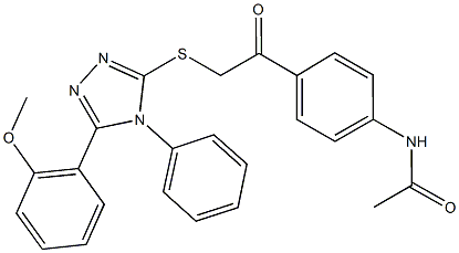 N-[4-(2-{[5-(2-methoxyphenyl)-4-phenyl-4H-1,2,4-triazol-3-yl]sulfanyl}acetyl)phenyl]acetamide,848229-39-0,结构式