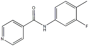 N-(3-fluoro-4-methylphenyl)isonicotinamide Struktur