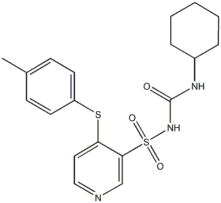 3-({[(cyclohexylamino)carbonyl]amino}sulfonyl)-4-[(4-methylphenyl)sulfanyl]pyridine|