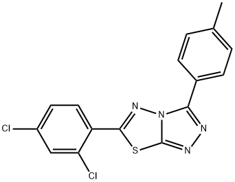6-(2,4-dichlorophenyl)-3-(4-methylphenyl)[1,2,4]triazolo[3,4-b][1,3,4]thiadiazole 化学構造式